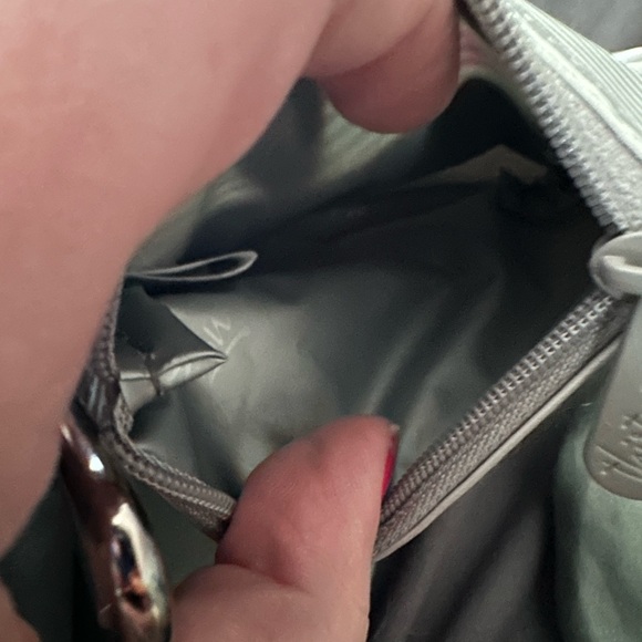 Thirty-One Gray Cosmetic Bag with Classic Stripes - Picture 3 of 5